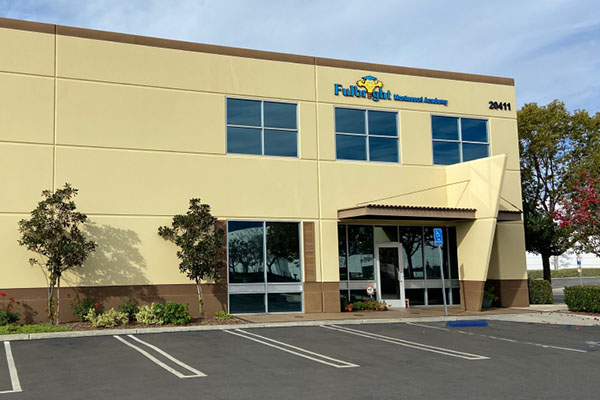 The front of Fulbright School location in Californina